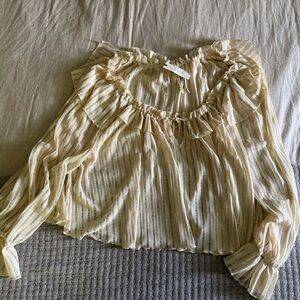 Anthropologie cropped blouse